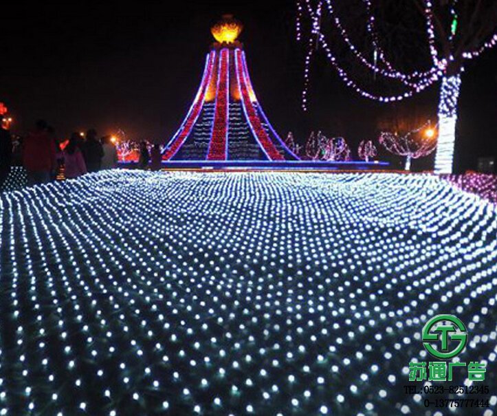 市政樓宇樓體亮化LED網(wǎng)燈展示圖蘇通廣告提供